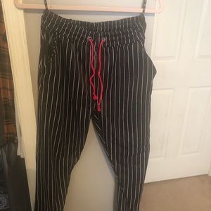 Madison beer x missguided striped jersey pants